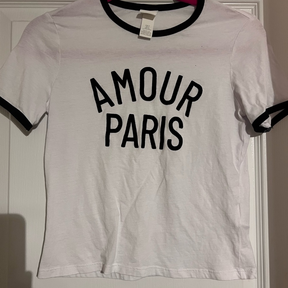 black and white baby tee
